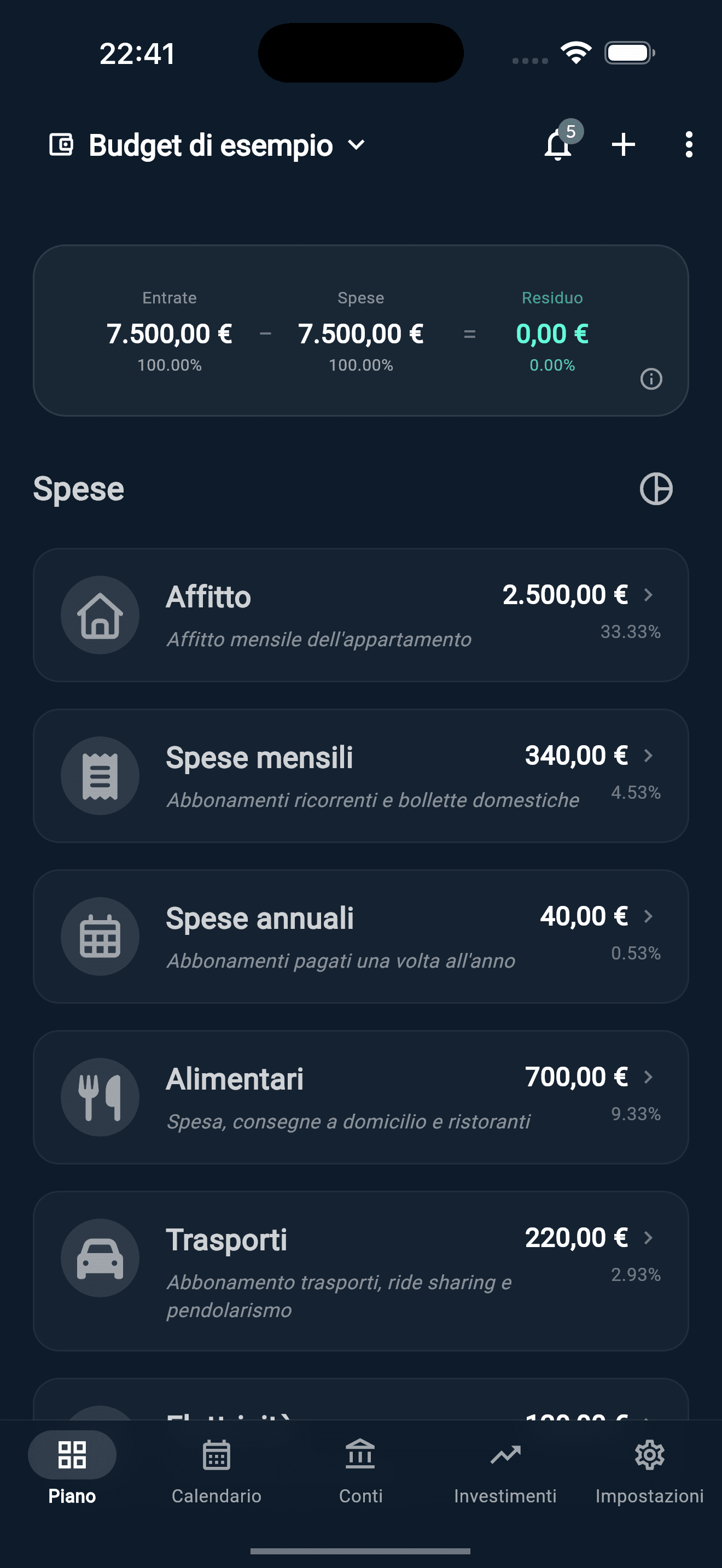 Liquify Plan tab