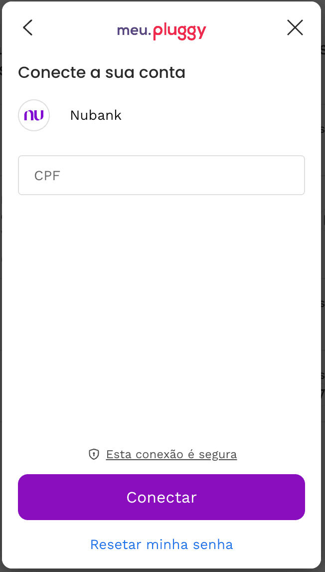 Confirming bank connection