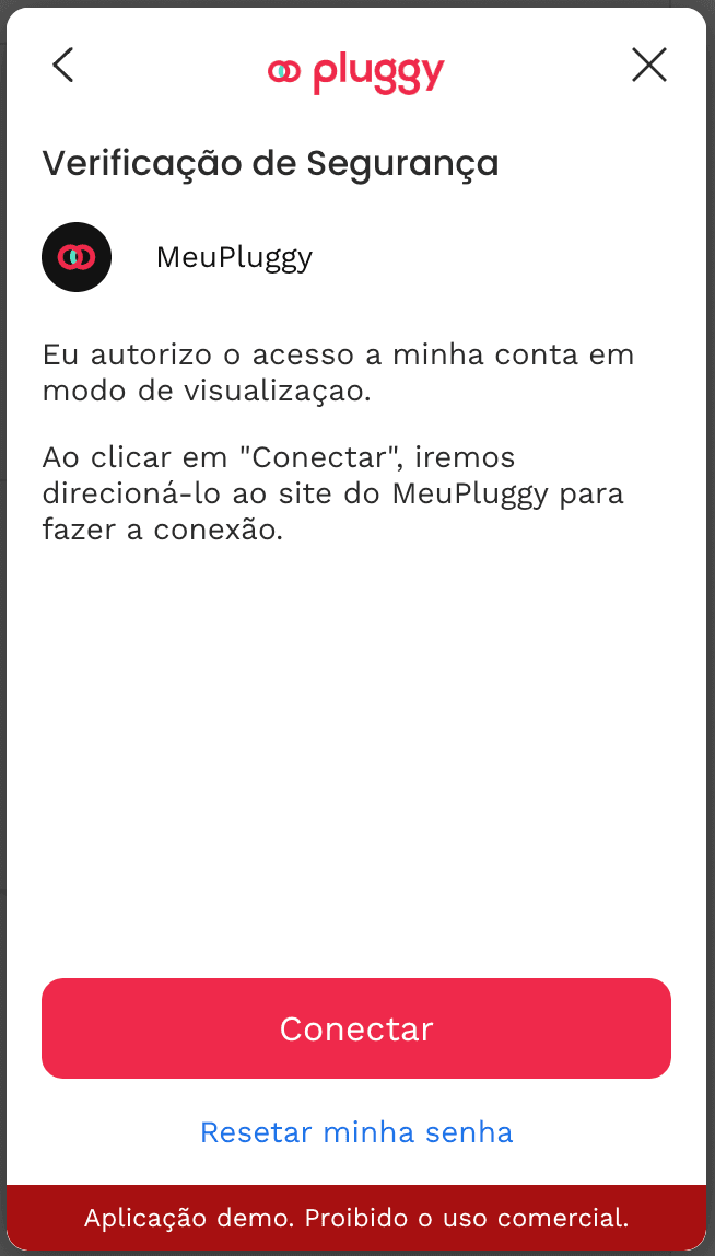 Meu Pluggy OAuth in Pluggy Demo