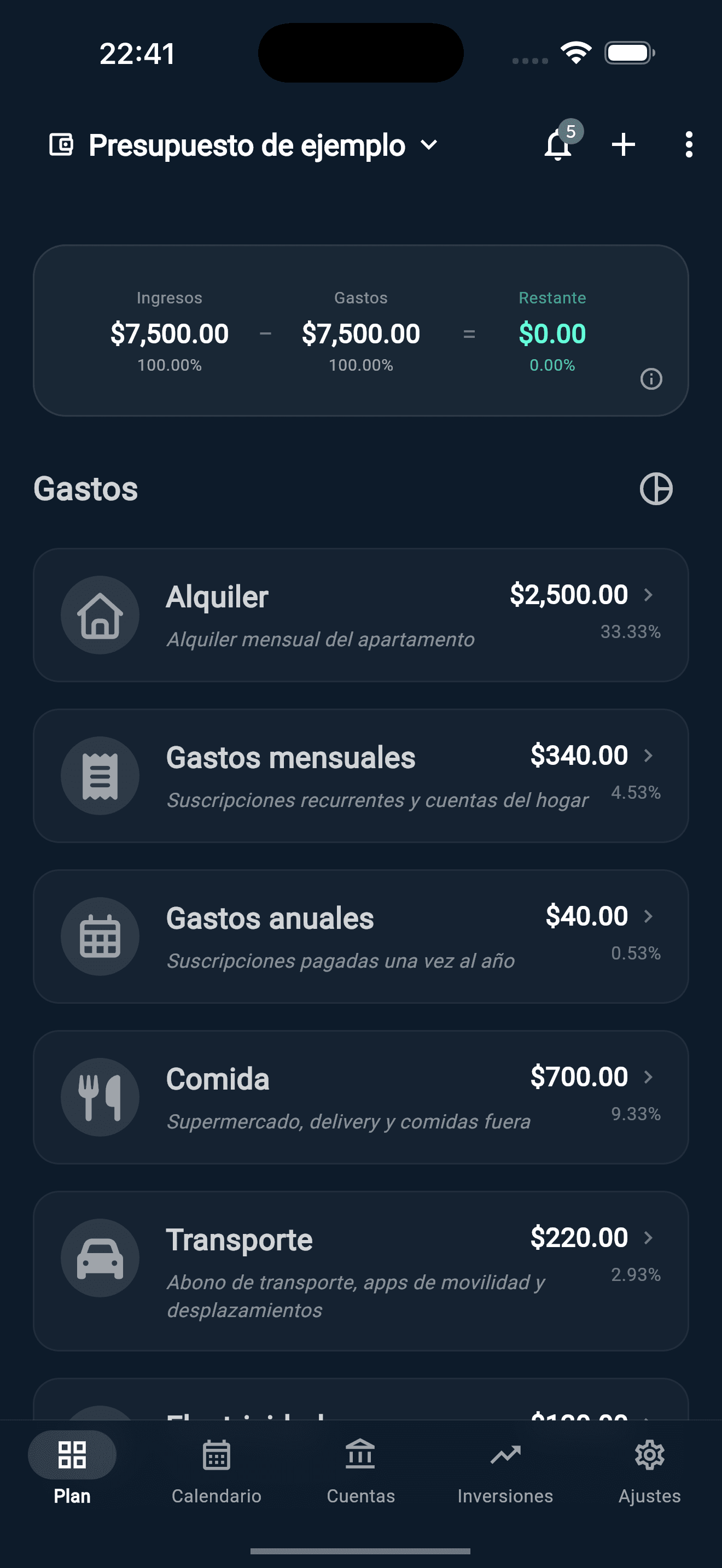 Liquify Plan tab